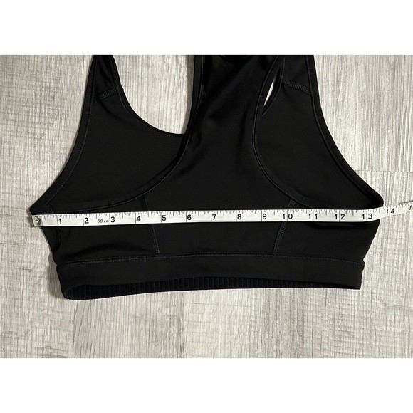 Puma Black Womens Sports Bra Size Medium M Black/Gold Workout NWOT - Picture 6 of 6